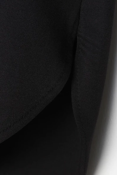 Siyah-Oversize Basic Gömlek - 5