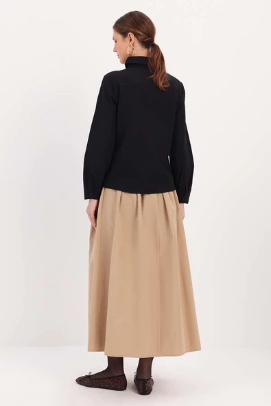 Siyah-Pensli Rahat Kalıp Gömlek - Resim 4