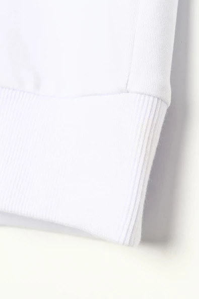 Beyaz-Pamuklu Sundream Baskılı Likralı Sweat - 5