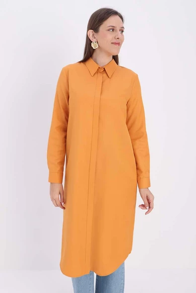 Taba-Gizli Patlı Uzun Gömlek ürün görseli