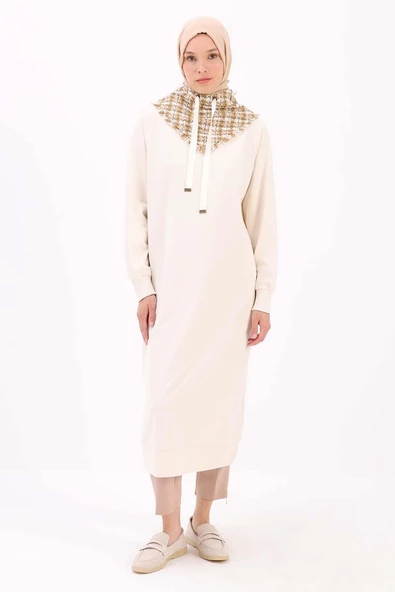 Taş-Tüvit Garnili Sweat Tunik - 2