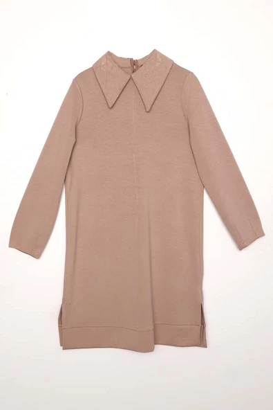 Vizon-Yakası Zincir Nakışlı Tunik - Resim 6