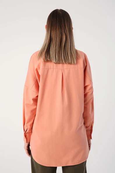 Somon01-Oversize Basic Gömlek - 4