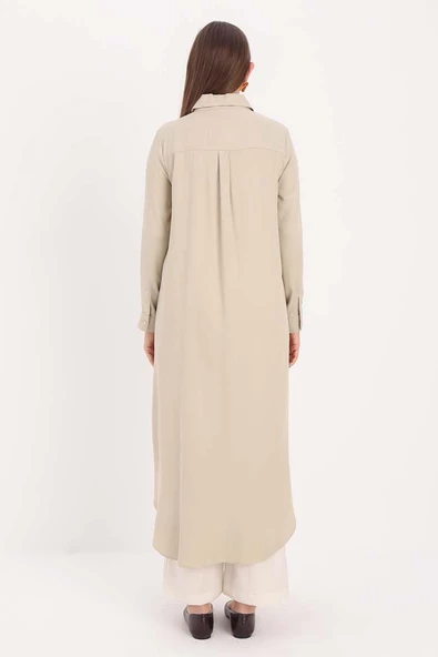 Defne-Gizli Patlı Gömlek Tunik - Resim 3