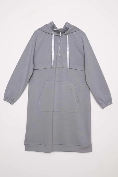 Gri-Ön Roba Dubleli Sweat Tunik - 7