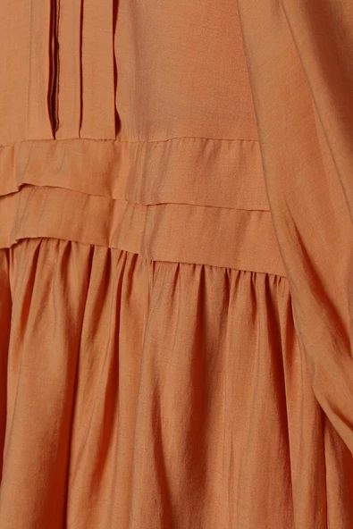 Tarçın-Pile Detaylı Gömlek Tunik - Resim 6