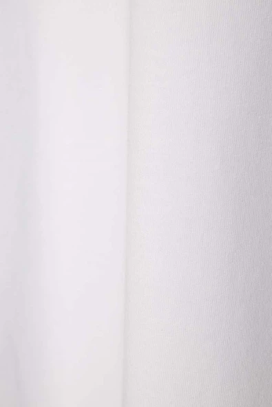 Beyaz-Pamuklu Reglan Kol Zincir Nakışlı Sweat Tunik - Resim 8