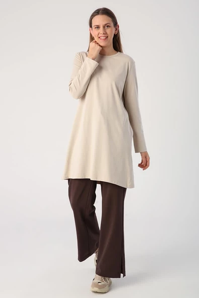 Taş-Basic Pamuklu Süprem Sweat Tunik - Resim 3