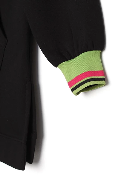 Siyah-Çıtçıt Yakalı Ribana Detaylı Şardonlu Sweat - Resim 6