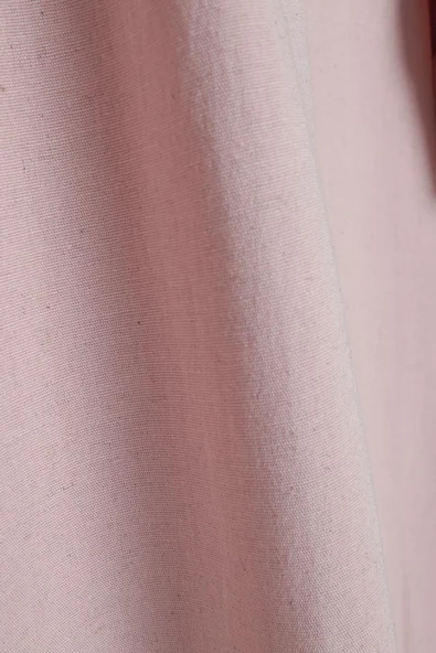 Açık Somon-Çift Düğmeli Keten Tunik - Resim 7