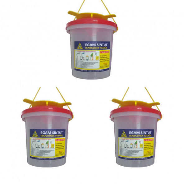 3 ADET SİNTUT KOVA, KARASİNEK TUZAĞI