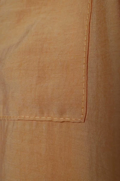 Sarı-Çift Cepli Gömlek Tunik - 8