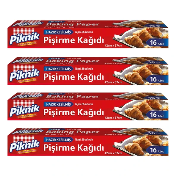 Piknik Pişirme Kağıdı Kesilmiş 42x37 cm 16 lı x 4 Adet