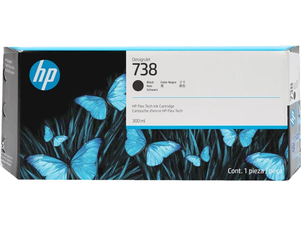 HP 498N8A Siyah DesignJet Ink Kartus 738 ürün görseli