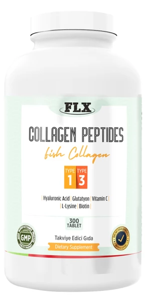 Balık Kolajeni Collagen Peptides Tip 1-3 Fish Kolajen 300 Tablet