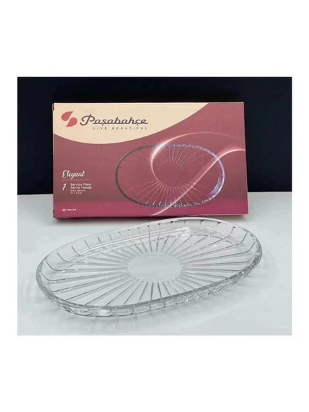 Paşabahçe 54783 Elegant Oval Servis Tabağı 16x28 Cm - Resim 2