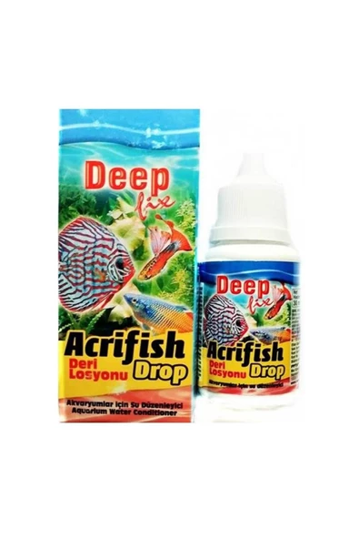 Deep Fix  Acrifish Drop Akvaryum Su Düzenleyici Balık Deri Losyonu 30 ml