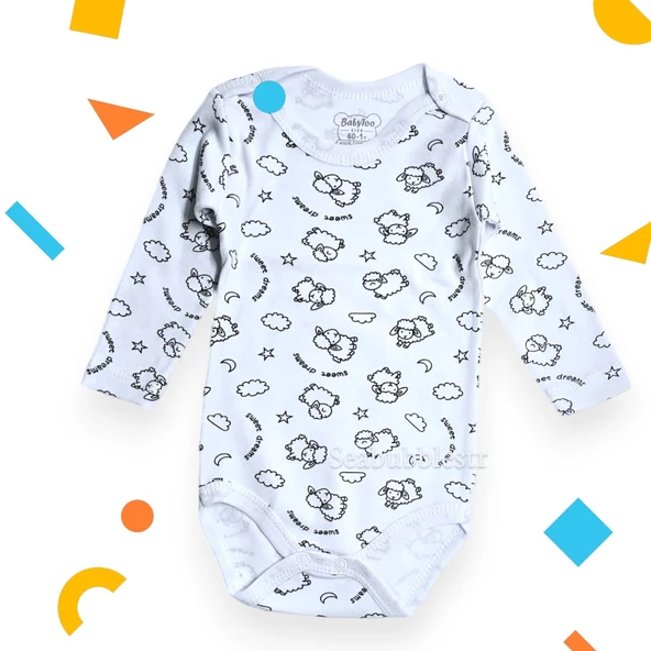 Dreams Kuzulu Uzun Kollu Bebek Çıtçıtlı Body (BabyToo) - 10
