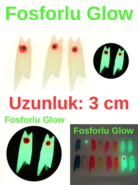 Eagenset Silikon Balık Kafası Yapay Yem Olta Takımı, Çapari, Jig, Yapım Malzemesi 3 cm 5 Adet - 10
