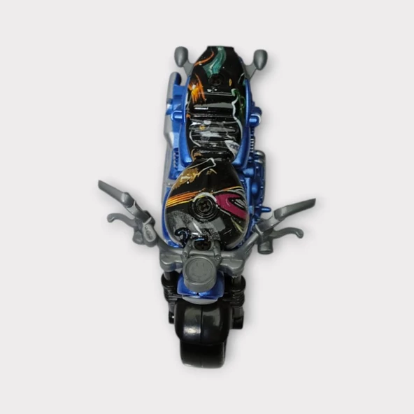 Çek Bırak Custom Motorsiklet 9 Cm - Mavi - Resim 4