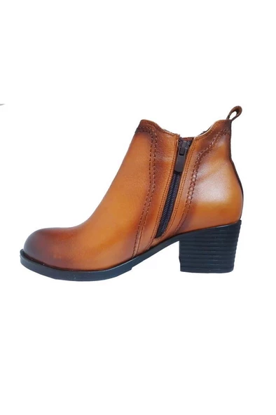 Scavia 636-24 Hakiki Deri Anatomik Fermuarlı Kadın Bot - Resim 5