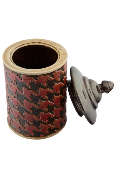 Slim Seramik Kahve Kapaklı Kavanoz Baharatlık 28cm - 2