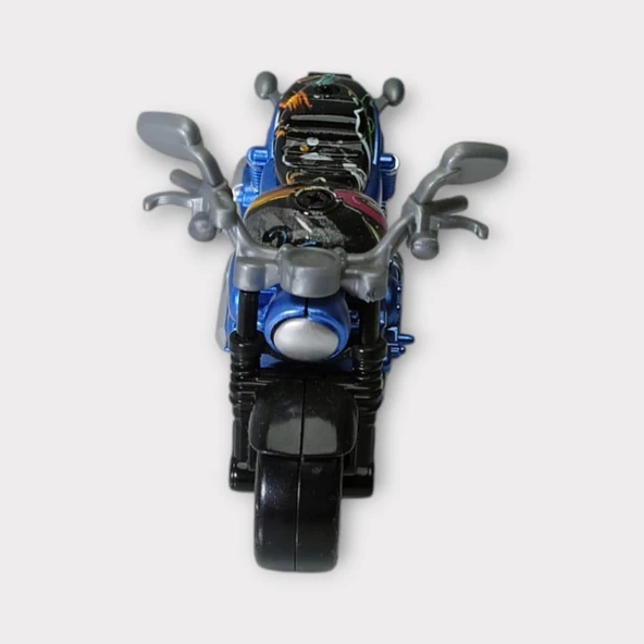 Çek Bırak Custom Motorsiklet 9 Cm - Mavi - Resim 3