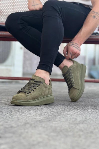 Wagoon WG096 Haki Süet Günlük Erkek Casual Ayakkabı - 2