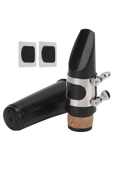 Midex SFR-25BB Si Bemol Bb Klarnet Ağızlık Bek Seti Silver (Bek Bilezik Kamış Kauçuk Ped Kapak) - Resim 2