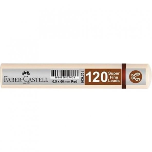 Faber-Castell Grip Min 0.5 2B 60mm, 120li Beyaz Tüp