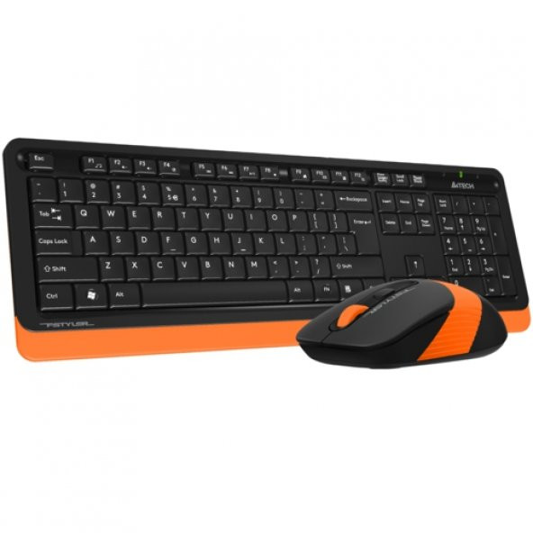 A4 Tech FG1010 Q Kablosuz MM Klavye Mouse Turuncu