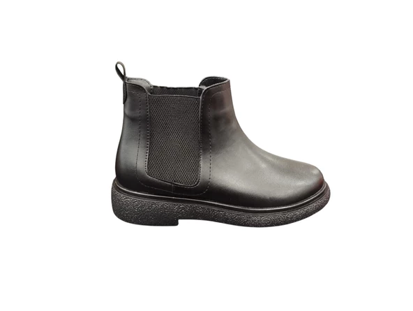 Ventes Yandan Lastikli Yuvarlak Burun Kaydırmaz Kauçuk Taban Günlük Kadın Bot - 5