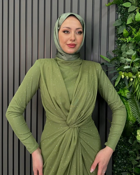 24Y4769 HENNİN ABİYE ELBİSE GLORİA TAŞLI - 3