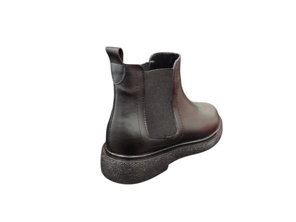 Ventes Yandan Lastikli Yuvarlak Burun Kaydırmaz Kauçuk Taban Günlük Kadın Bot - 8