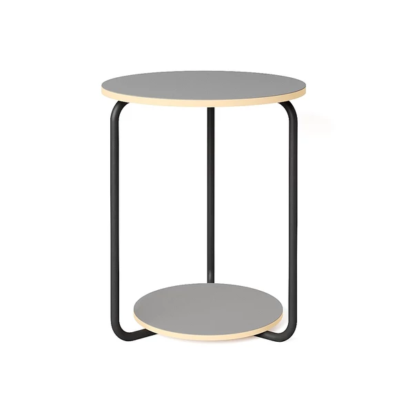 Eportatif Yuvarlak Dekoratif Zigon Sehpa Orta Sehpa Füme 1541 - 6