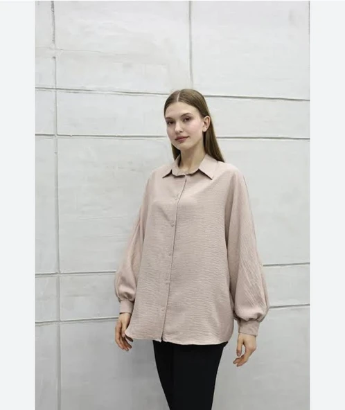 24Y20990 BLUZ AYROBİN YAKALI ÖNDEN DÜĞMELİ