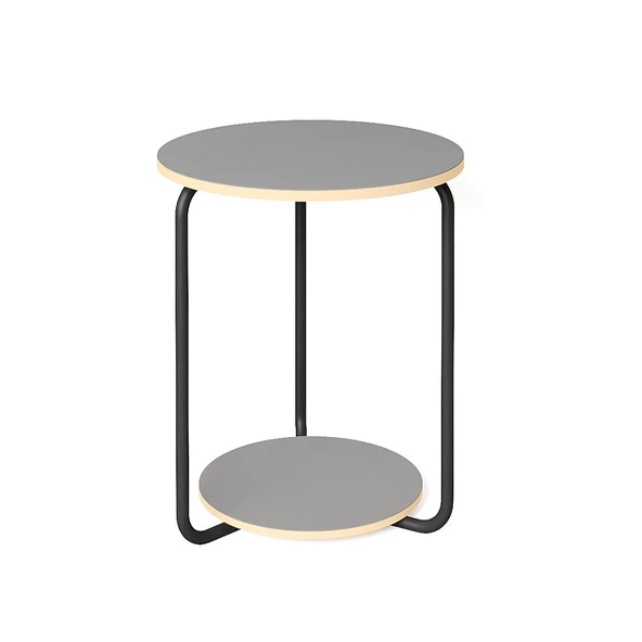 Eportatif Yuvarlak Dekoratif Zigon Sehpa Orta Sehpa Füme 1541 - 5