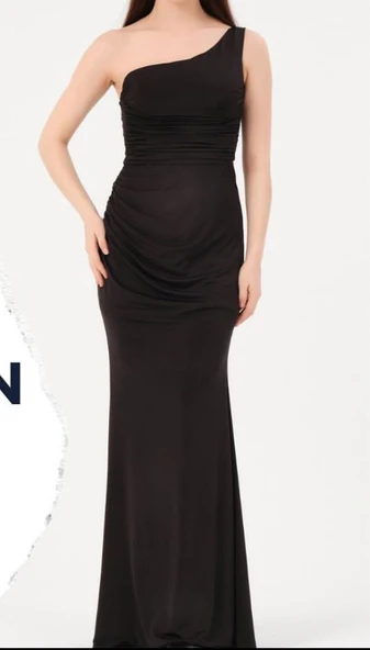24Y1578 ELBİSE ABİYE SATEN KUMAŞ - 3