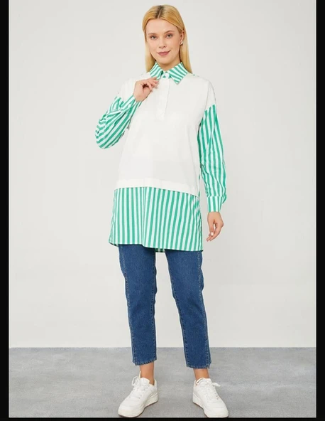 24Y270013 LEVİDOR SWEAT SHİRT GÖMLEK DETAY - 5