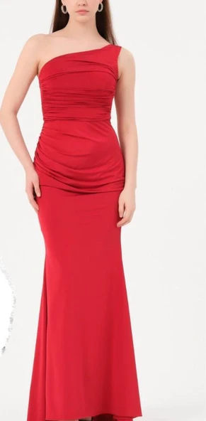 24Y1578 ELBİSE ABİYE SATEN KUMAŞ