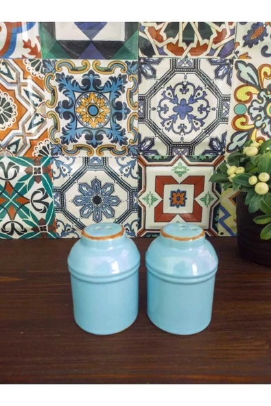 Porselen Mavi Denizci Tuzluk Ve Biberlik 6 cm - 3