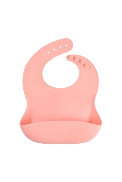 JOJOBEBEK Çocuk Silikon Mama Önlüğü (PEMBE RENK) - 3