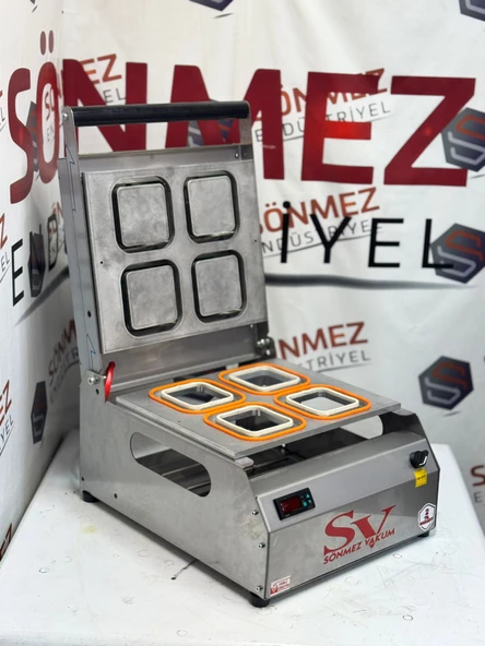 Sönmez Vakum 110*110 Kare Tatlı Tabağı Kapatma Makinesi