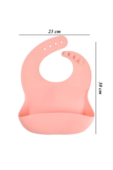 JOJOBEBEK Çocuk Silikon Mama Önlüğü (PEMBE RENK) - 2