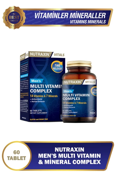 Nutraxin Multivitamin Mineral Complex Erkek 60 Tablet