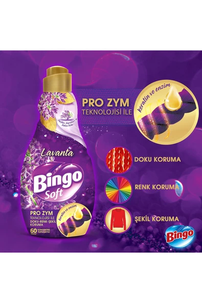 Soft Konsantre Çamaşır Yumuşatıcısı Lavanta 1440 ml X 6 Adet - 6