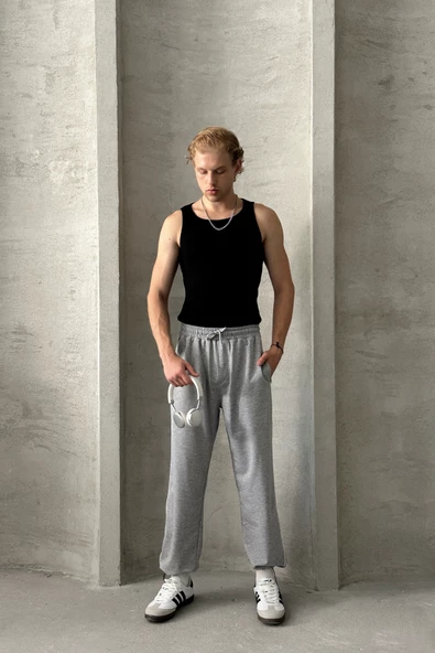 Erkek Ayarlanabilir Paça Baggy Eşofman Altı - 7