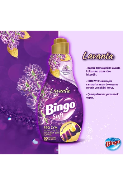  Soft Konsantre Çamaşır Yumuşatıcısı Lavanta 1440 ml X 6 Adet - 5