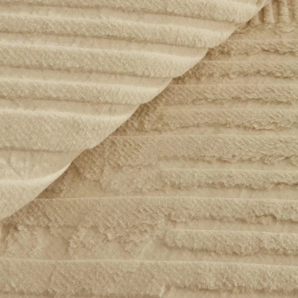 Karaca Home Rita Ekru Tek Kişilik Emboss Battaniye - 3