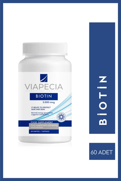Viapecia Biotin 5000 mcg 60 Kapsül - 2